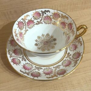 ROYAL GRAFTON Pink Gold Fine Bone China Teacup and Saucer Set